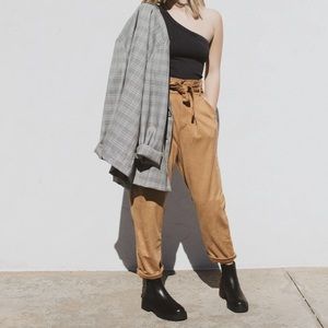 Nightfall Vegan Suede Pant in Camel